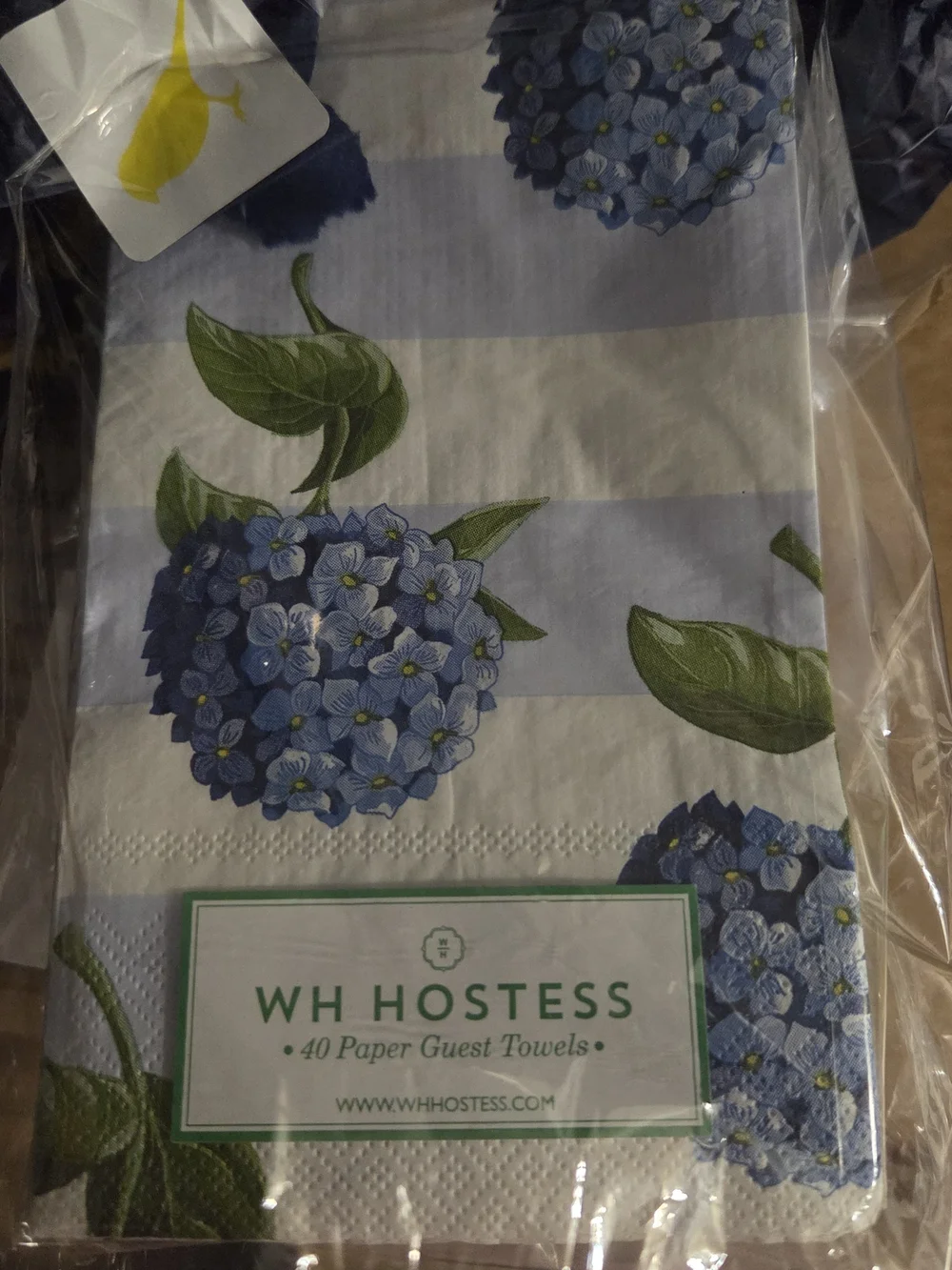 WH Hostess Blue Hydrangea Paper Guest Towels